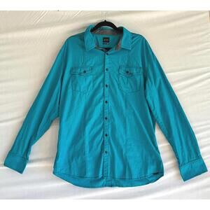 JB Holt The Jefferson Men's Long Sleeve Shirt XXL Turquoise